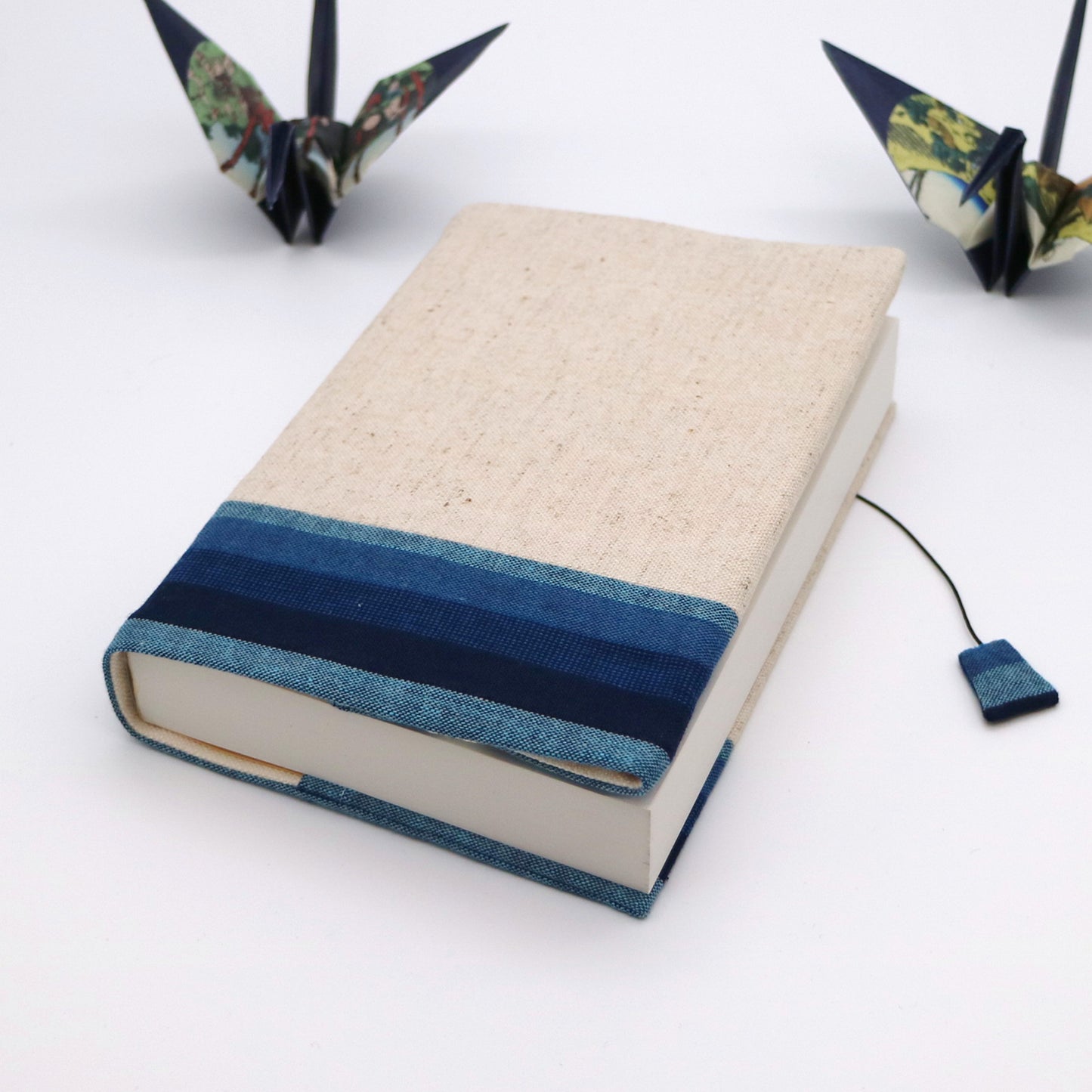 sheepsleep ブックカバー 文庫判 「渡し船」 刺繍 日本製