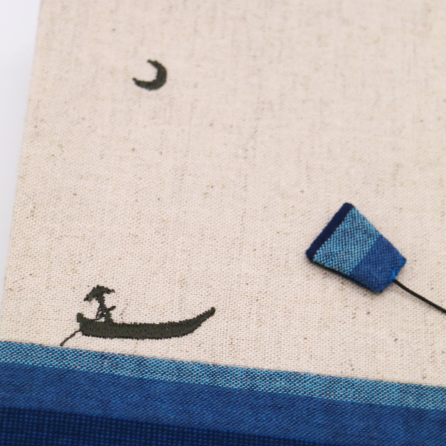 sheepsleep ブックカバー 文庫判 「渡し船」 刺繍 日本製