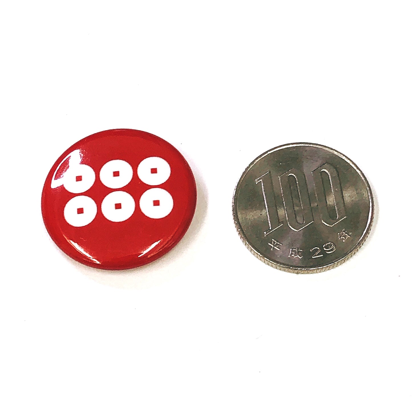 【平四つ目】 缶バッジ:戦国武将家紋-尼子経久【紫苑】