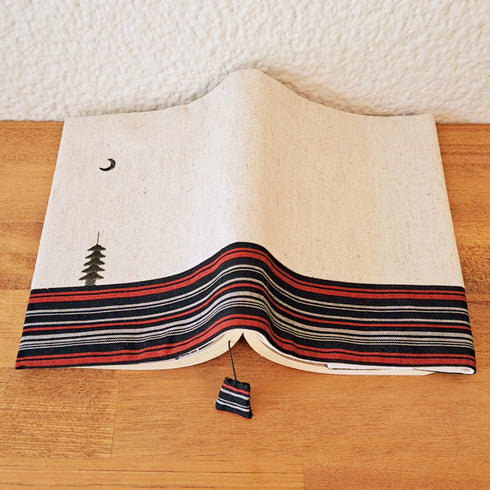 sheepsleep ブックカバー 文庫判 「五重塔」 刺繍 日本製