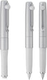 【2本セット】ユニボール ZENTO シグネチャーペン(0.38mm シルバー & 0.5mm メタリックブラック)+ 替芯6本付き(赤/青/黒)