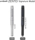 【2本セット】ユニボール ZENTO シグネチャーペン(0.38mm シルバー & 0.5mm メタリックブラック)+ 替芯6本付き(赤/青/黒)