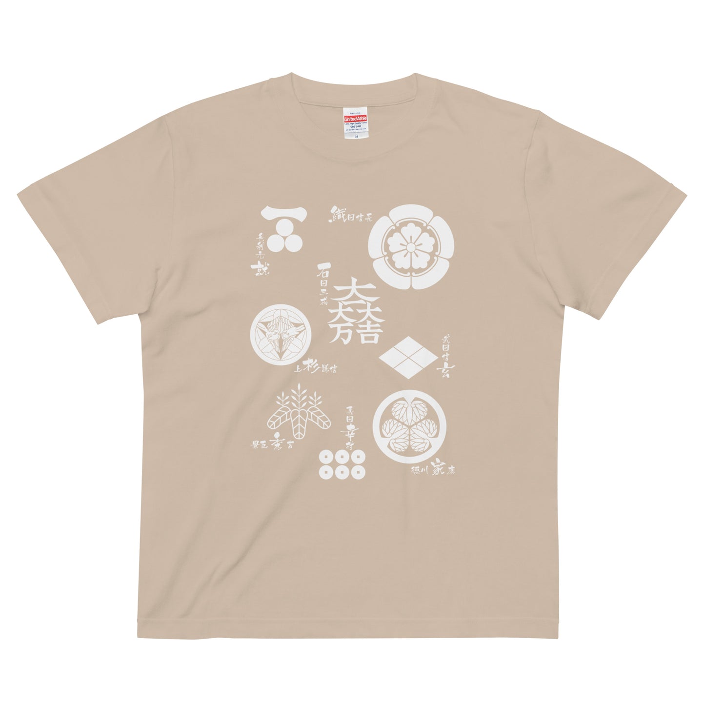 ハイクオリティーTシャツ【戦国武将】家紋/白抜き