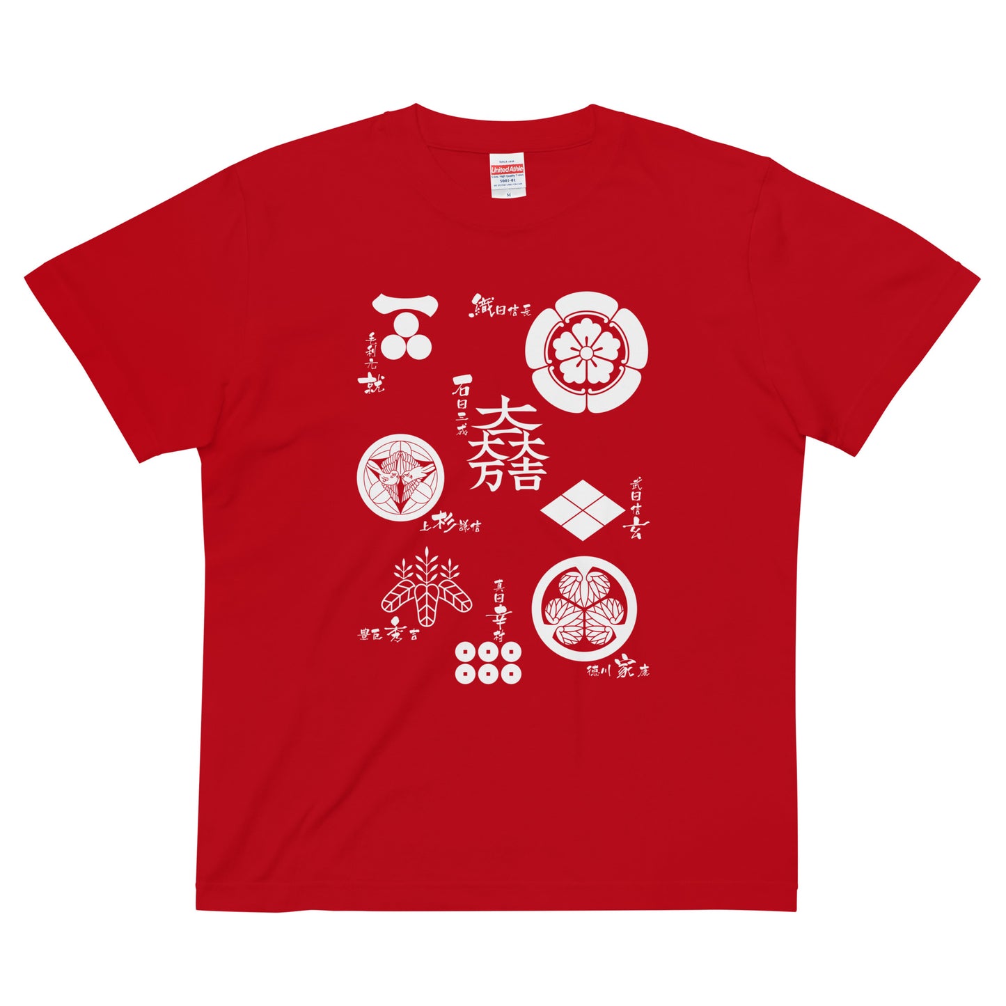 ハイクオリティーTシャツ【戦国武将】家紋/白抜き