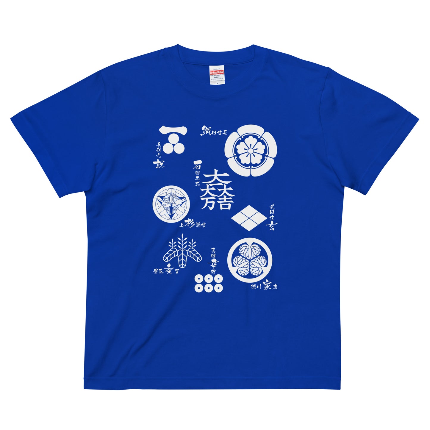 ハイクオリティーTシャツ【戦国武将】家紋/白抜き