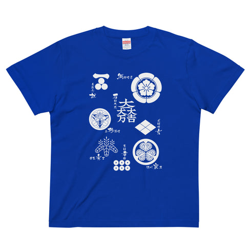 ハイクオリティーTシャツ【戦国武将】家紋/白抜き