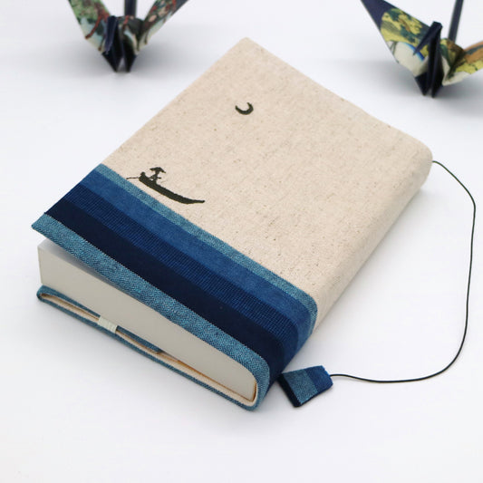 sheepsleep ブックカバー 文庫判 「渡し船」 刺繍 日本製