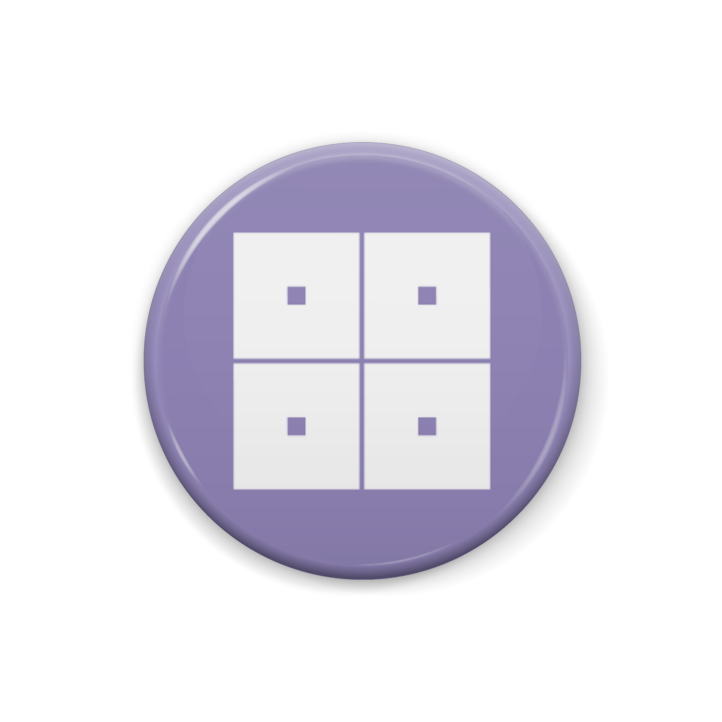 【平四つ目】 缶バッジ：戦国武将家紋-尼子経久【紫苑】