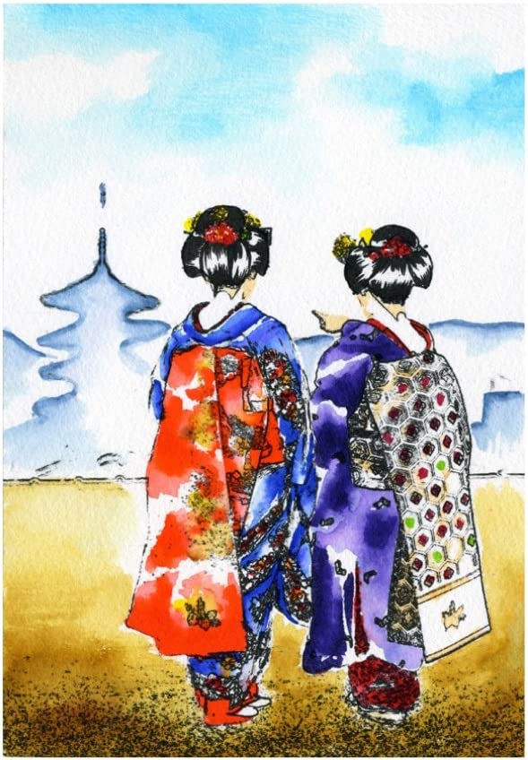 あかしや 彩で彩る大人の塗り絵　京都の四季１（春の祇園）