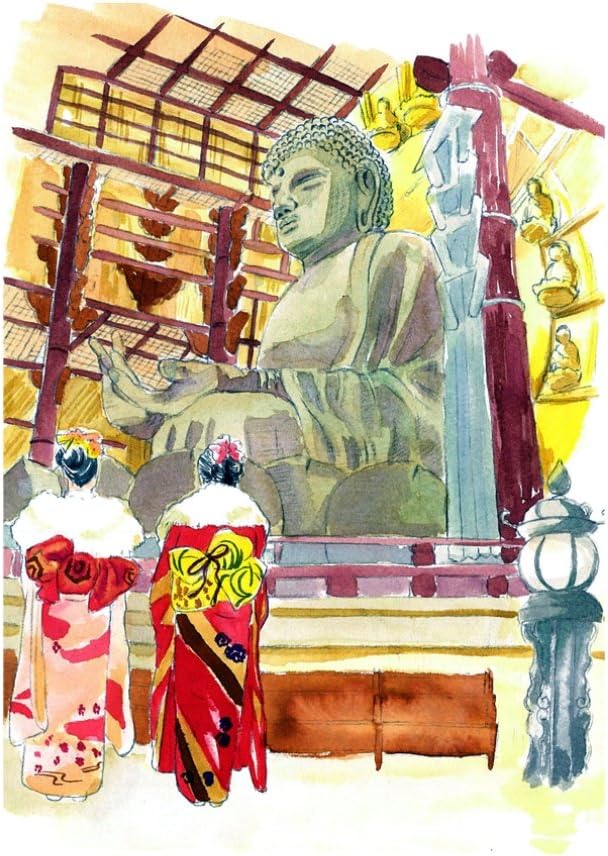 あかしや 彩で彩る大人の塗り絵　奈良の四季４（冬の東大寺）