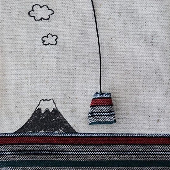 sheepsleep ブックカバー 文庫本カバー 「ふじ山」 刺繍 日本製｜「文